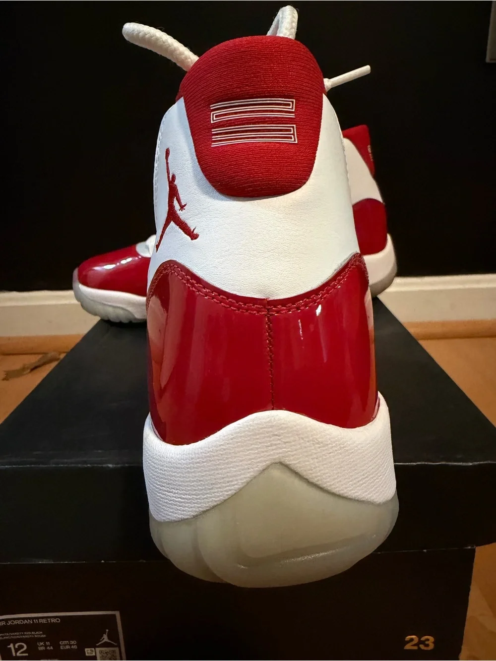 Jordan Men’s Retro 11 High Top Sneakers - White/Red